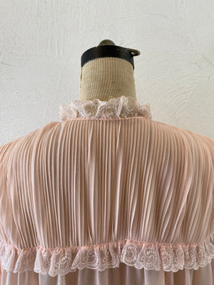through pleats gown