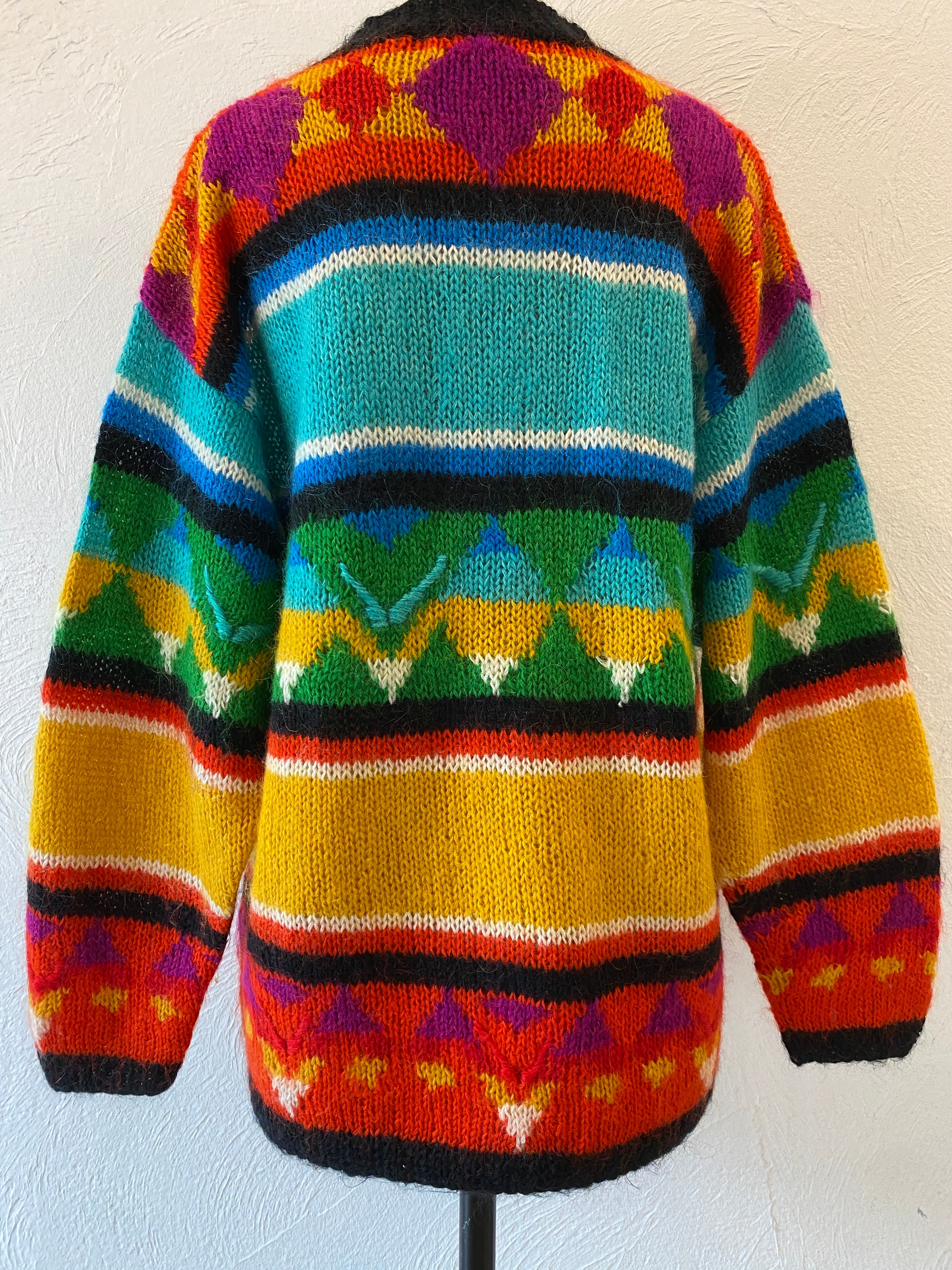 colorful mohair knit