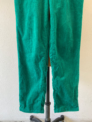 green corduroy pants