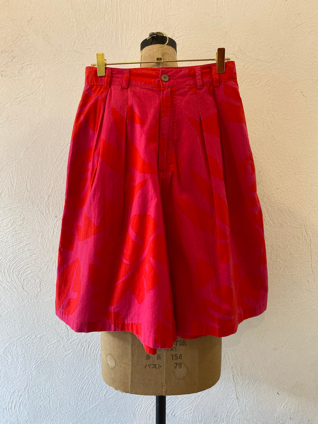pink red culotte pants