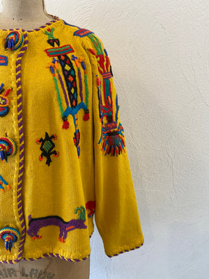 embroidery&beads cotton knit