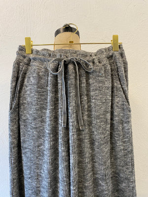 rib knit wide pants