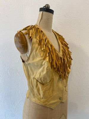 fringe leather vest