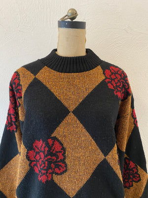 metallic rose knit