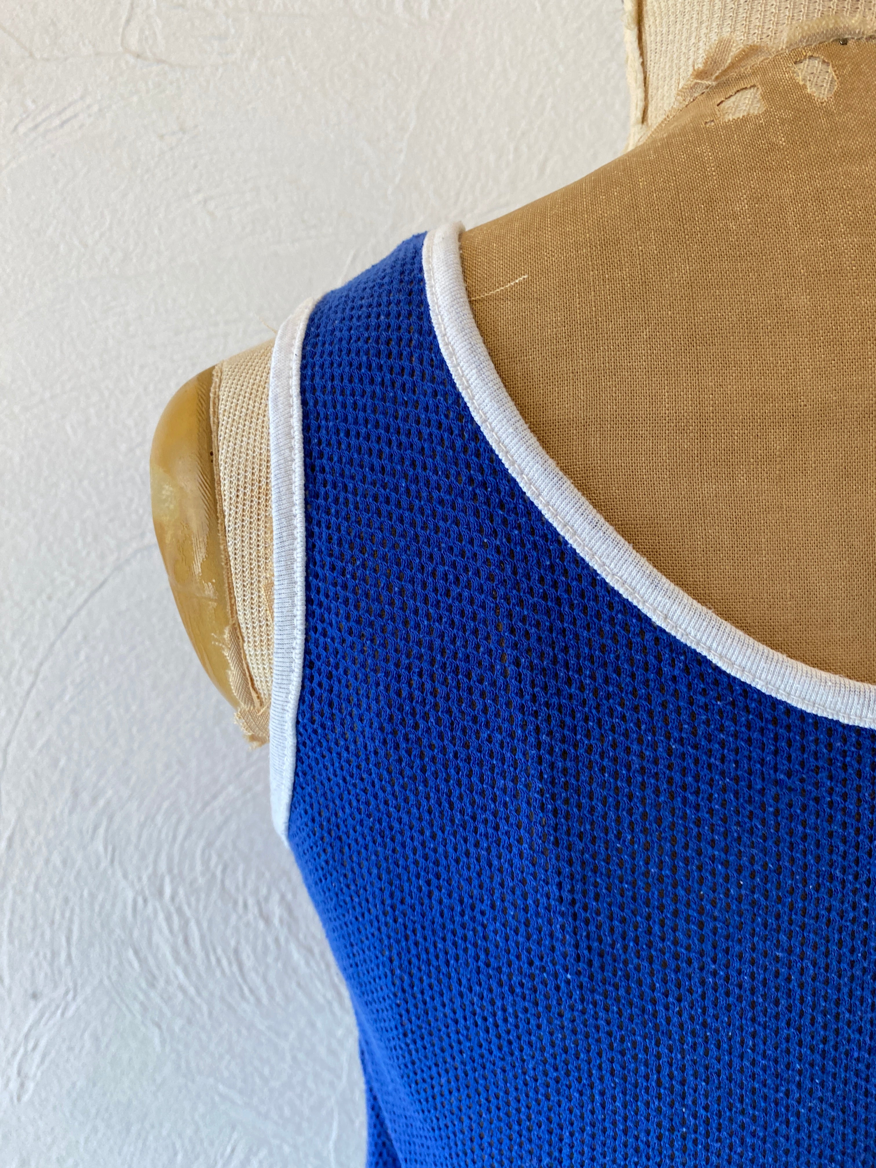 blue mesh tank