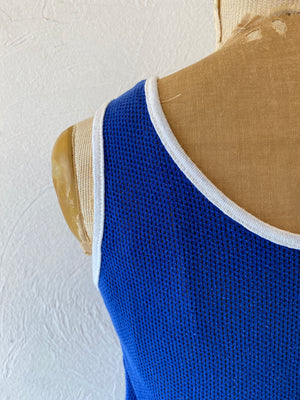 blue mesh tank