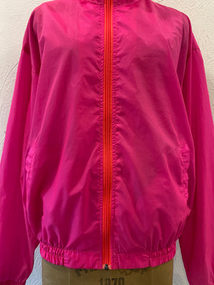 neon pink nylon blouson