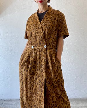 silk leoperd dress