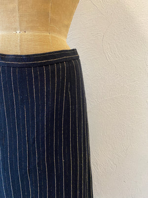 metallic gold stripe skirt