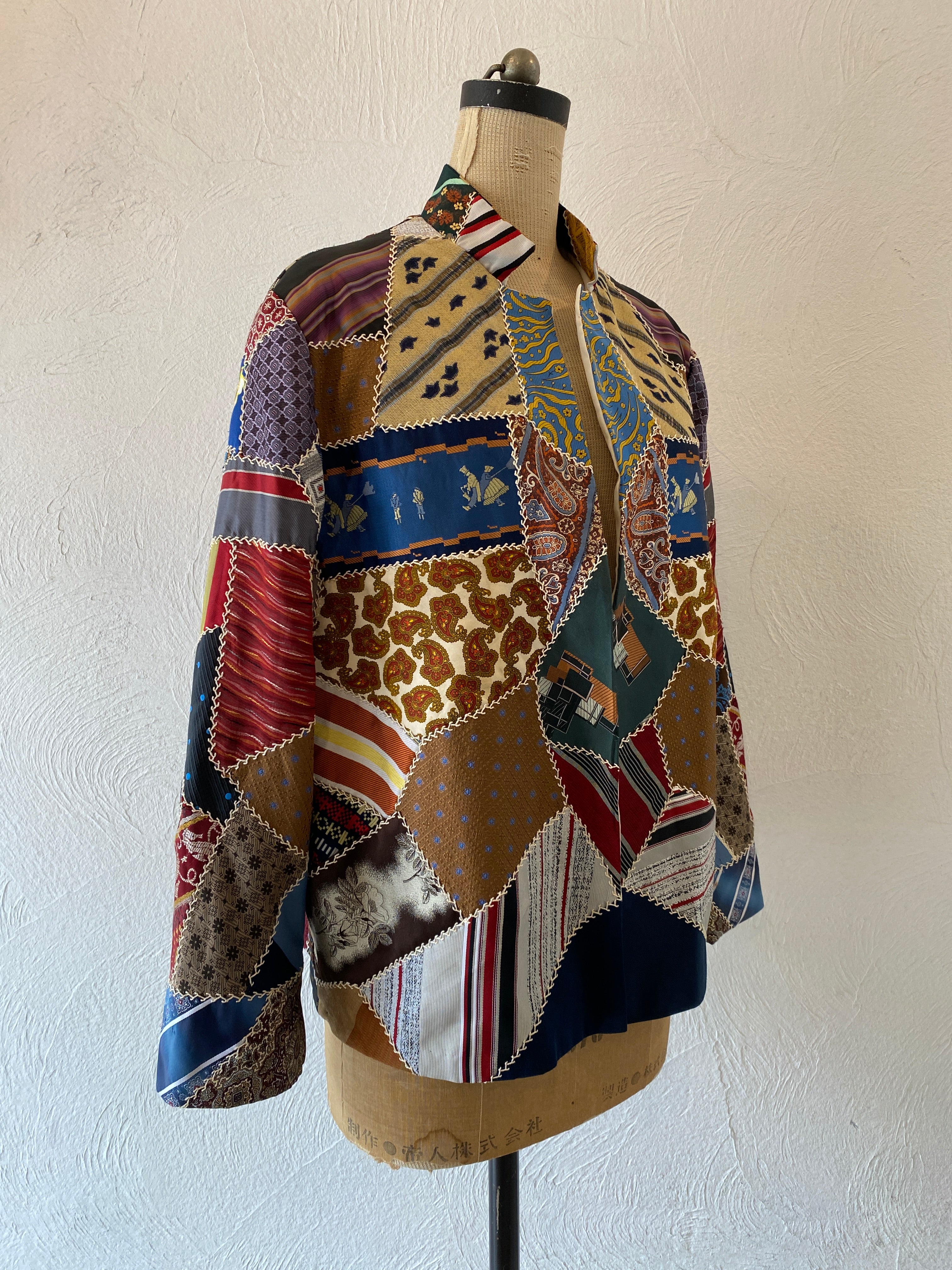 tie patchwork jacket