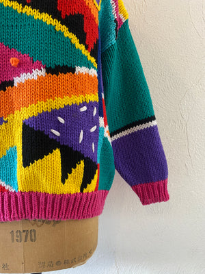 crazy pattern hand knit