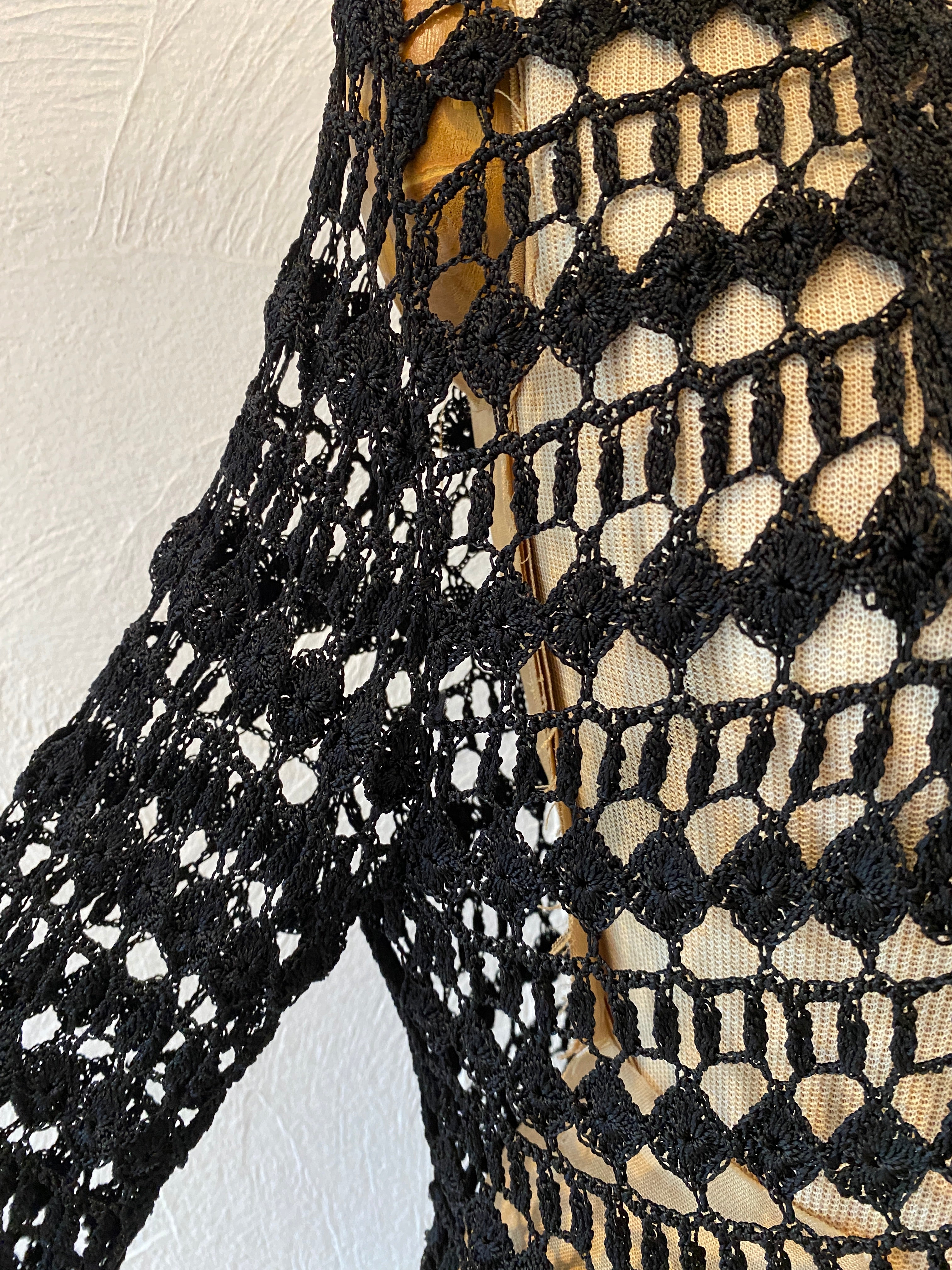 black motif cardigan