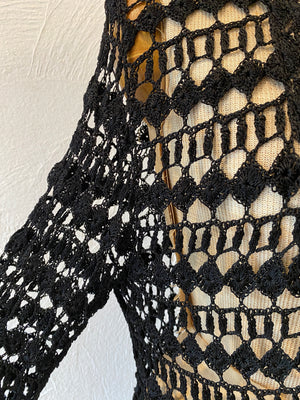 black motif cardigan