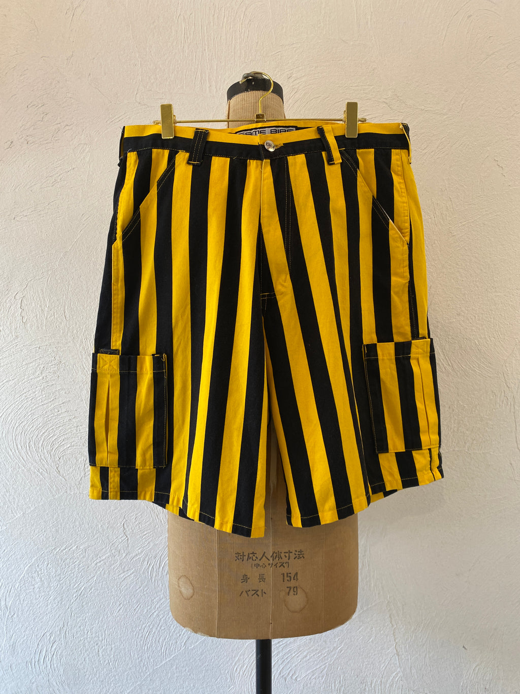 stripe half pants