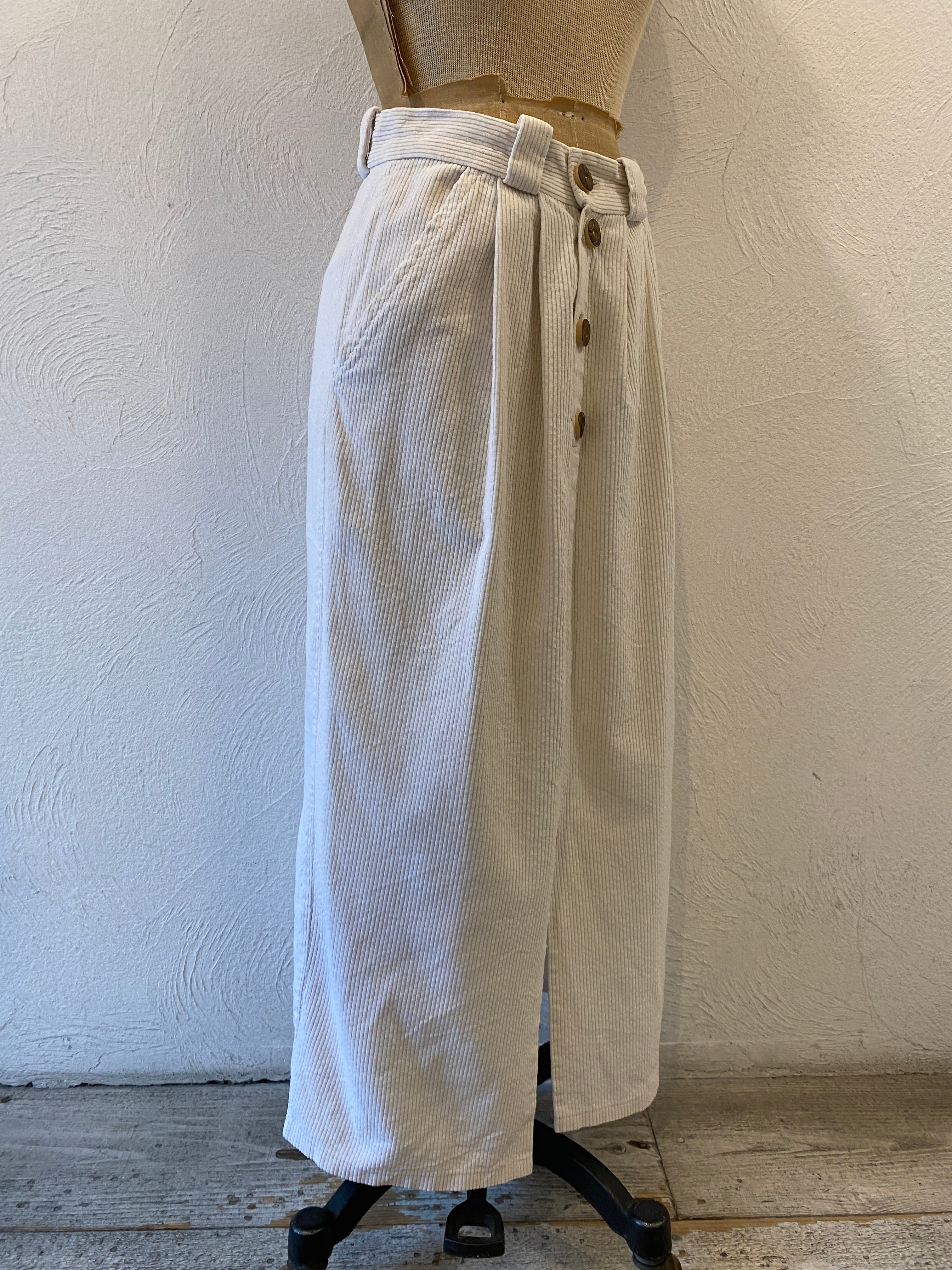 white corduroy skirt