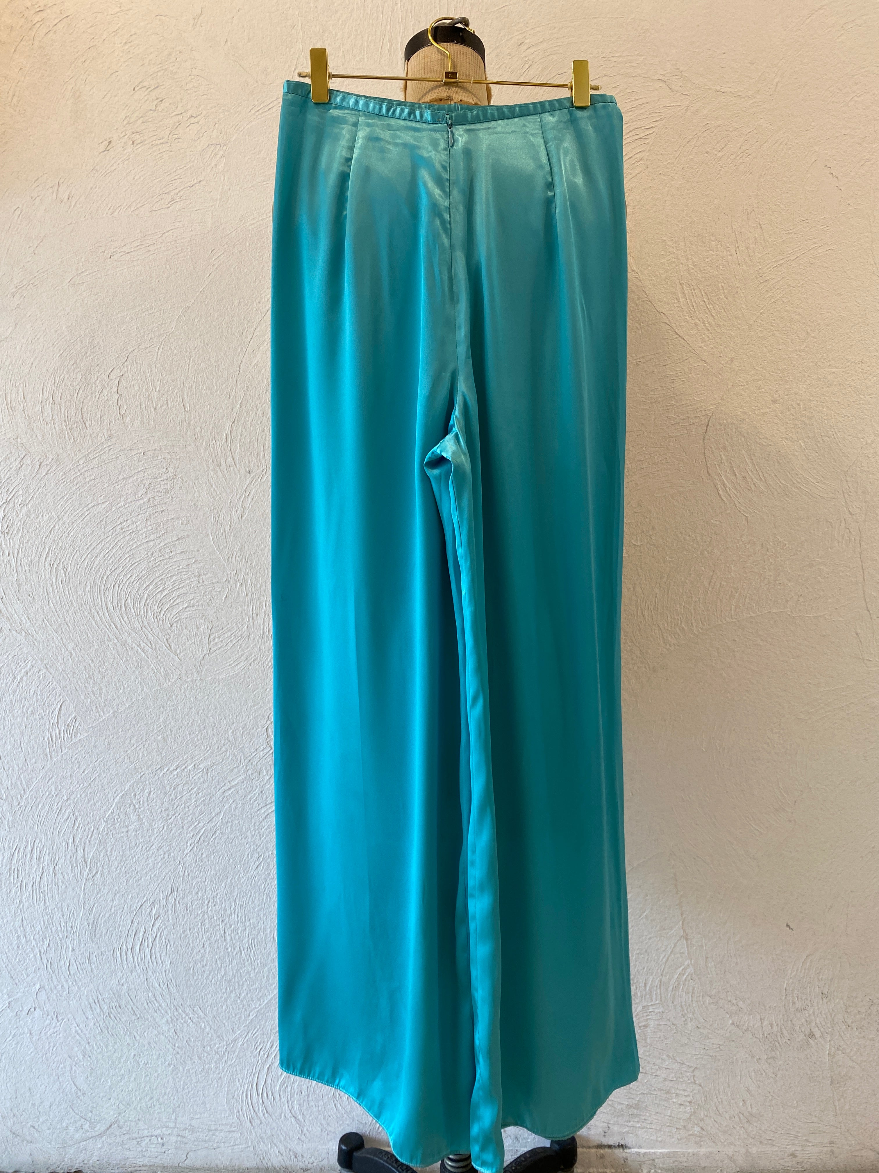 wide satin pants