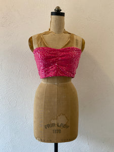 clear spangle bustier