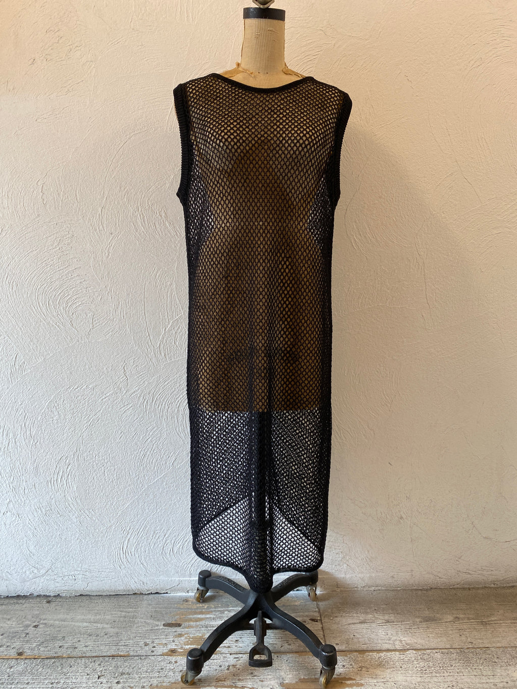 black mesh dress