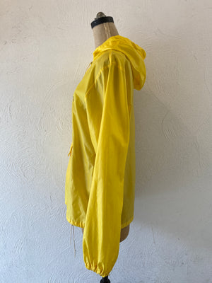 yellow nylon hoodie