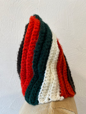 spiral stripe knit cap