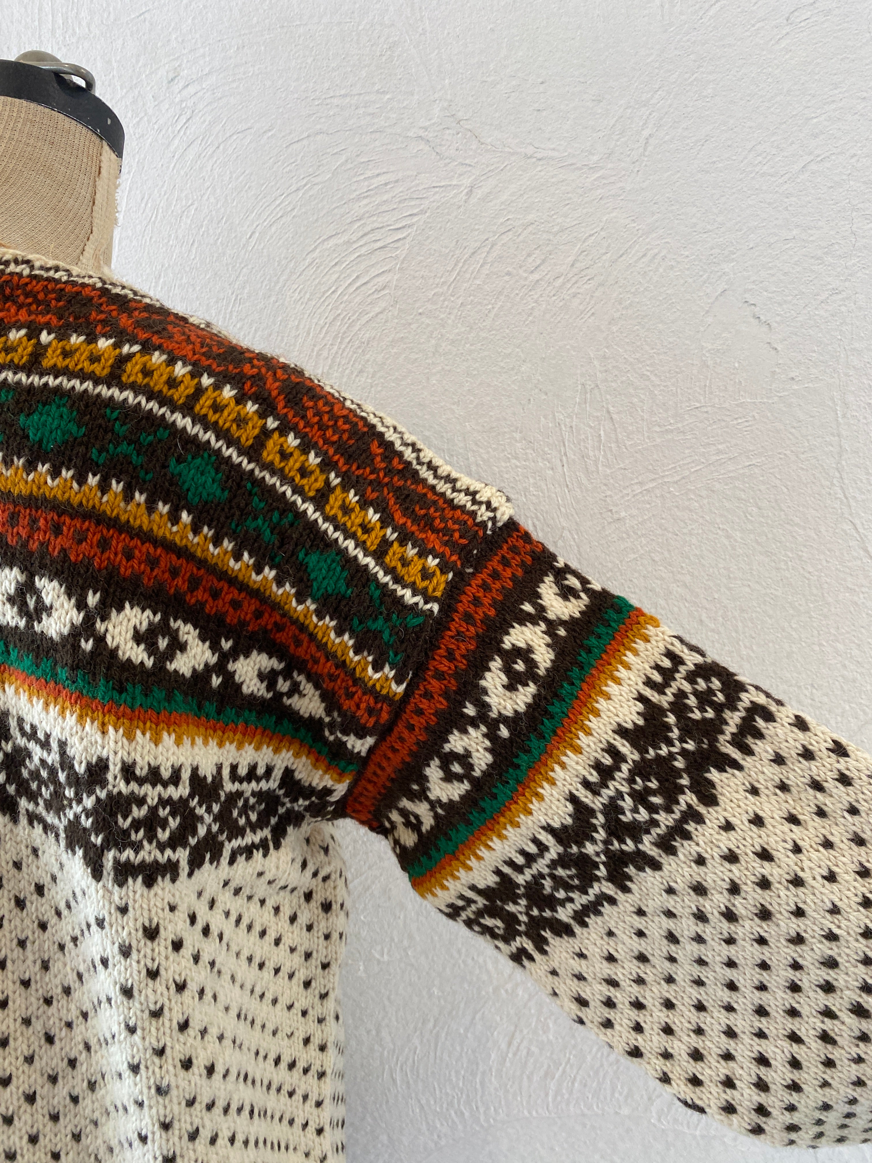 brown hand knit