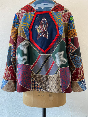 tie patchwork jacket