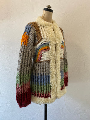 soft rainbow knit jacket