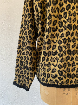 leopard knit jacket