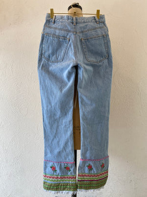 tape&spangle denim pants