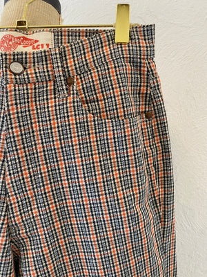 orange check pants