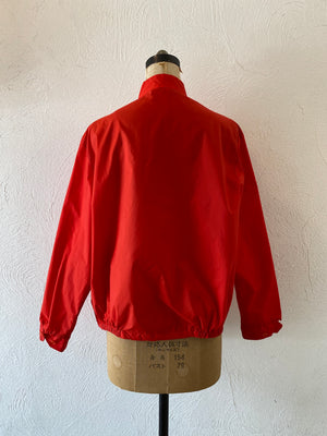 red nylon jacket