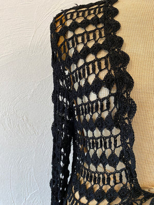 black motif cardigan