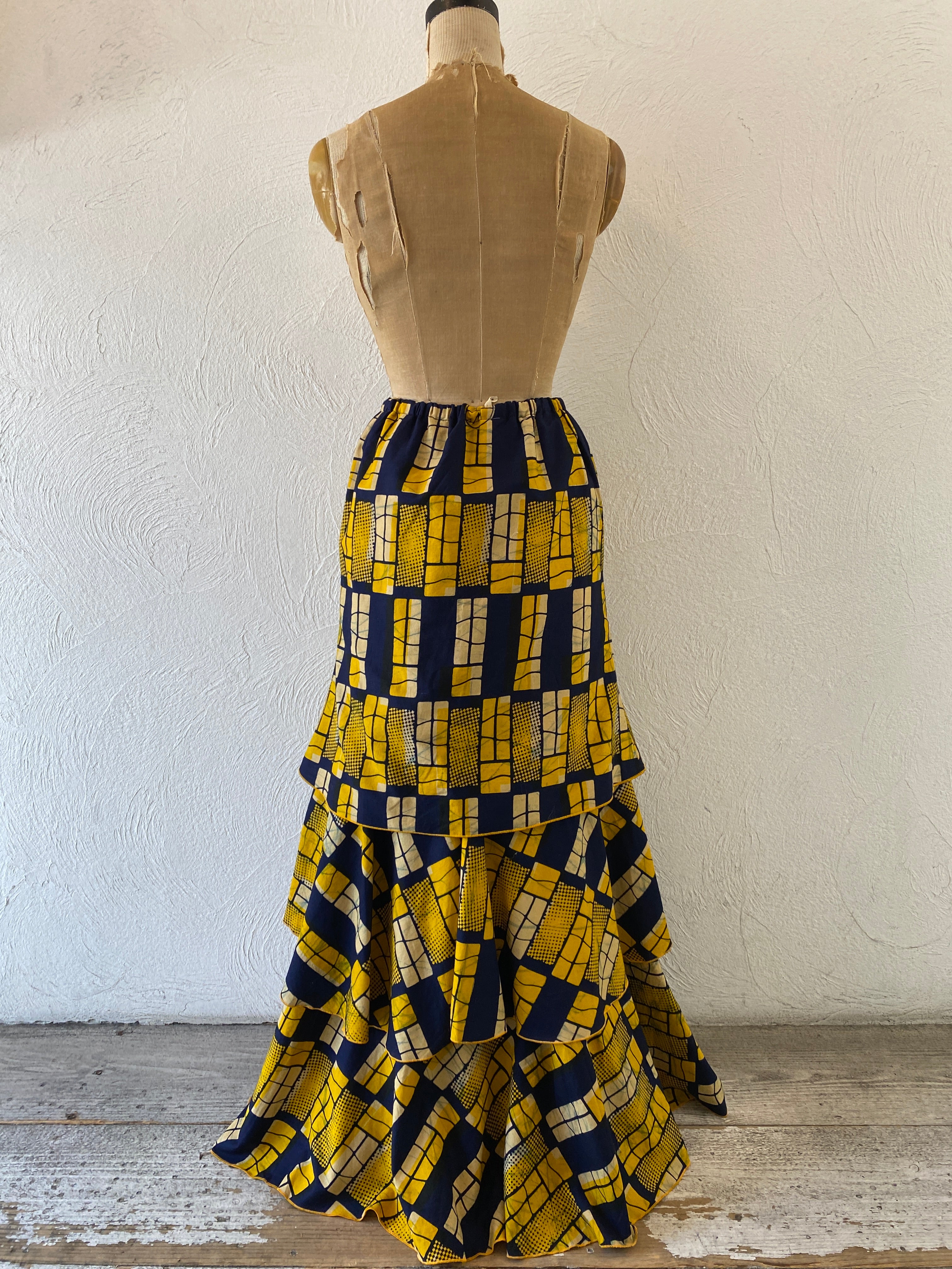african tiered volume skirt