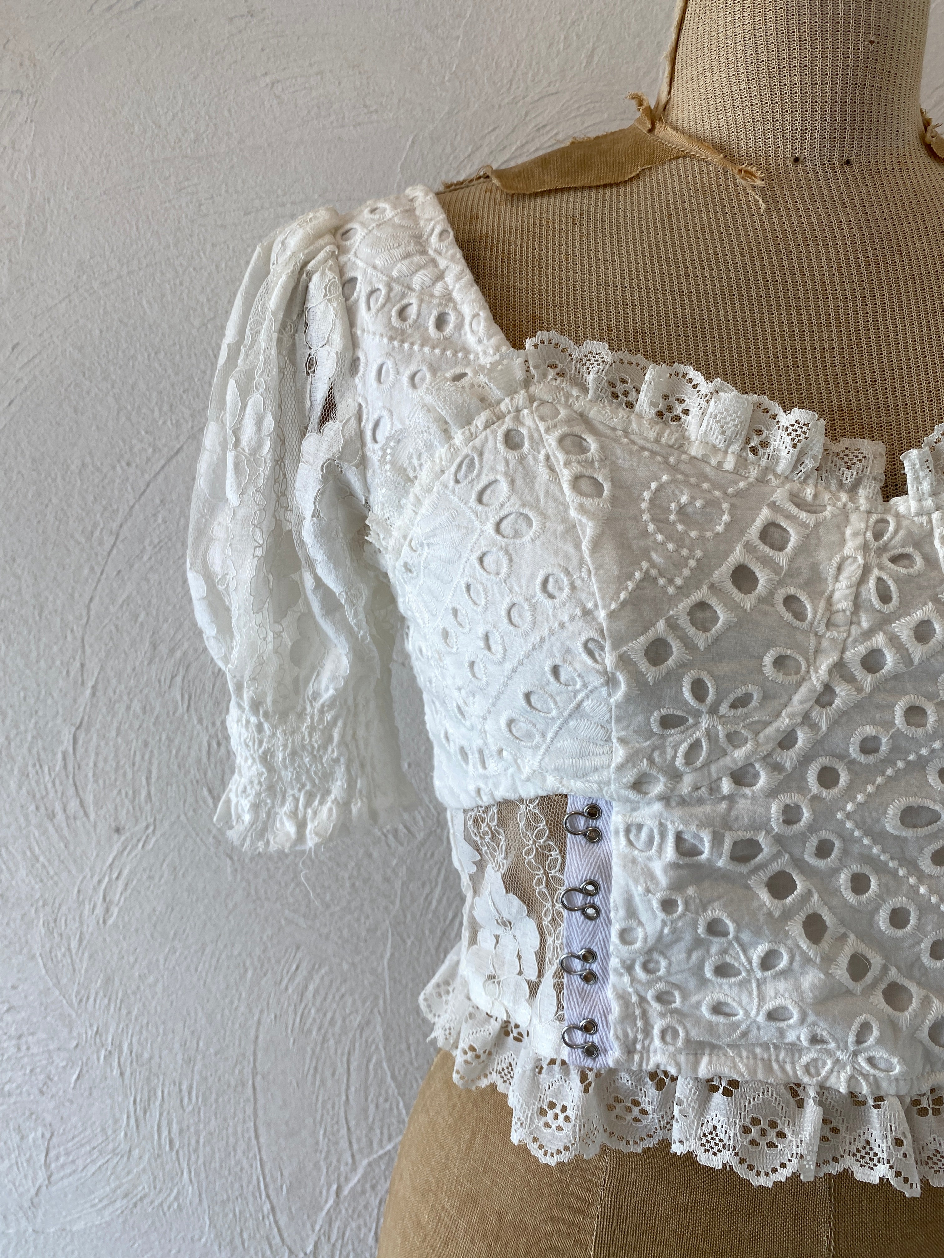 corset lace blouse