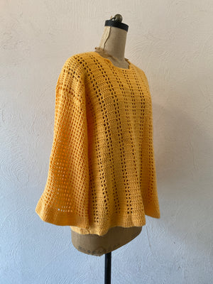 orange mesh knit
