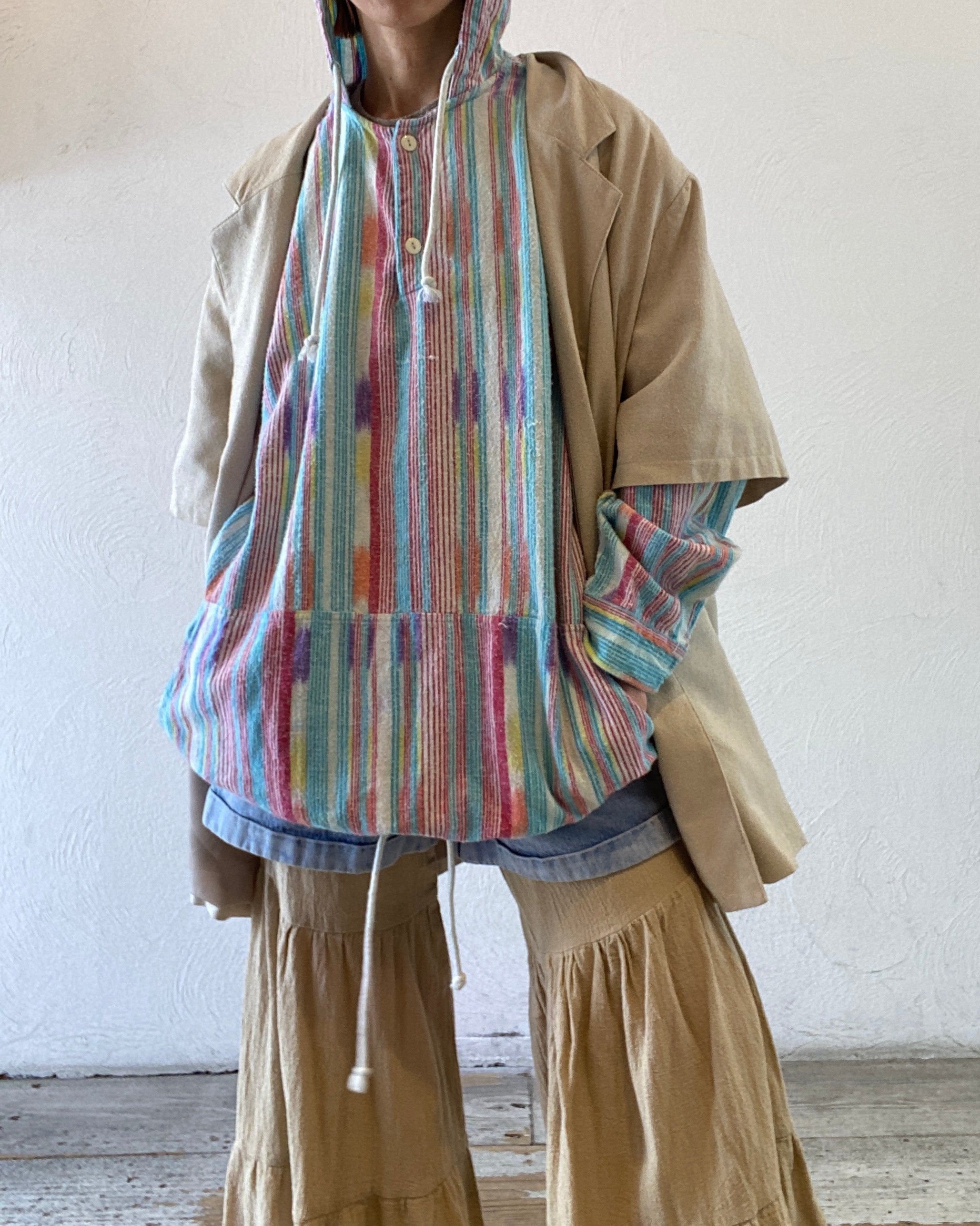 mix stripe pullover