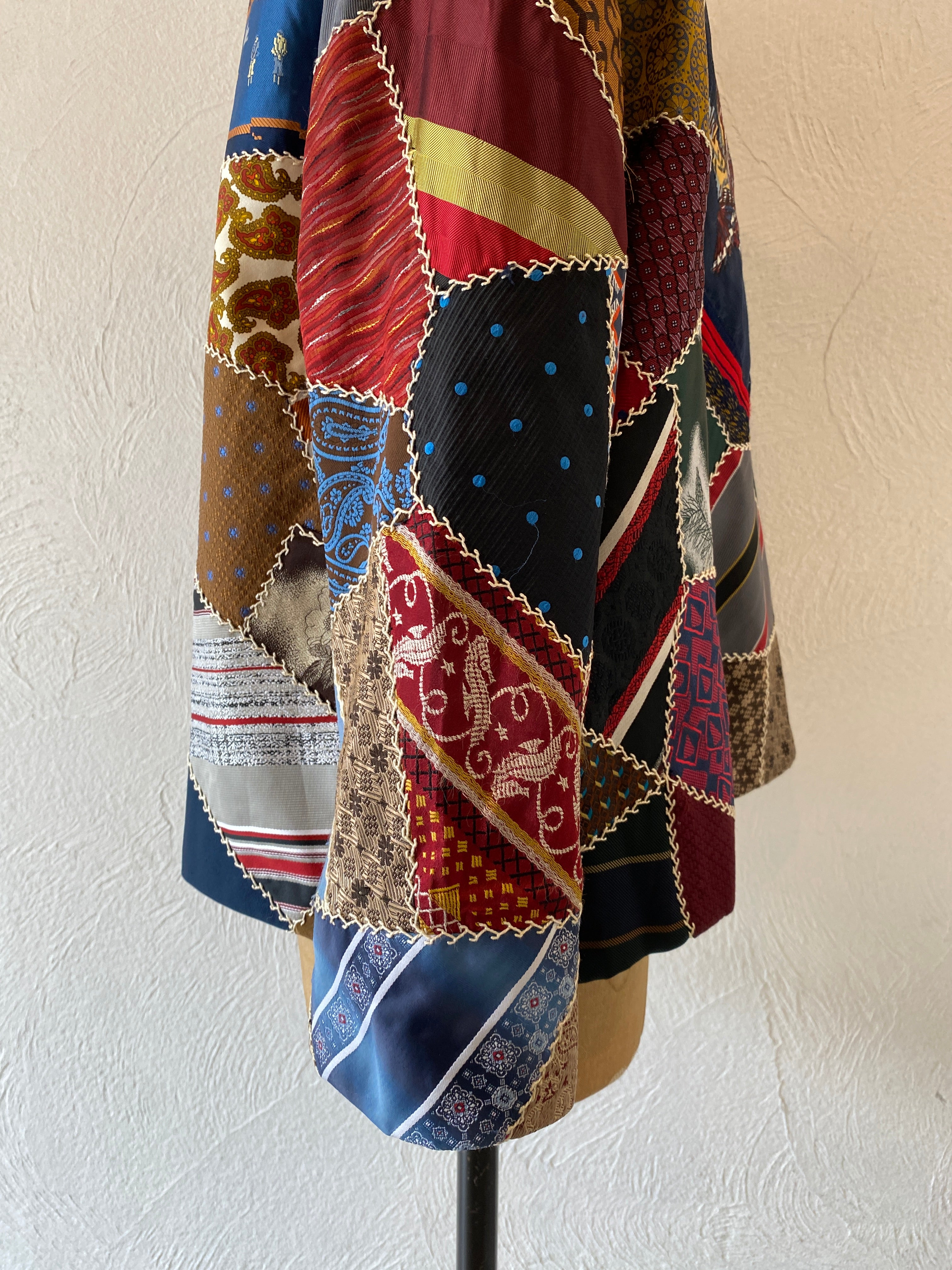 tie patchwork jacket