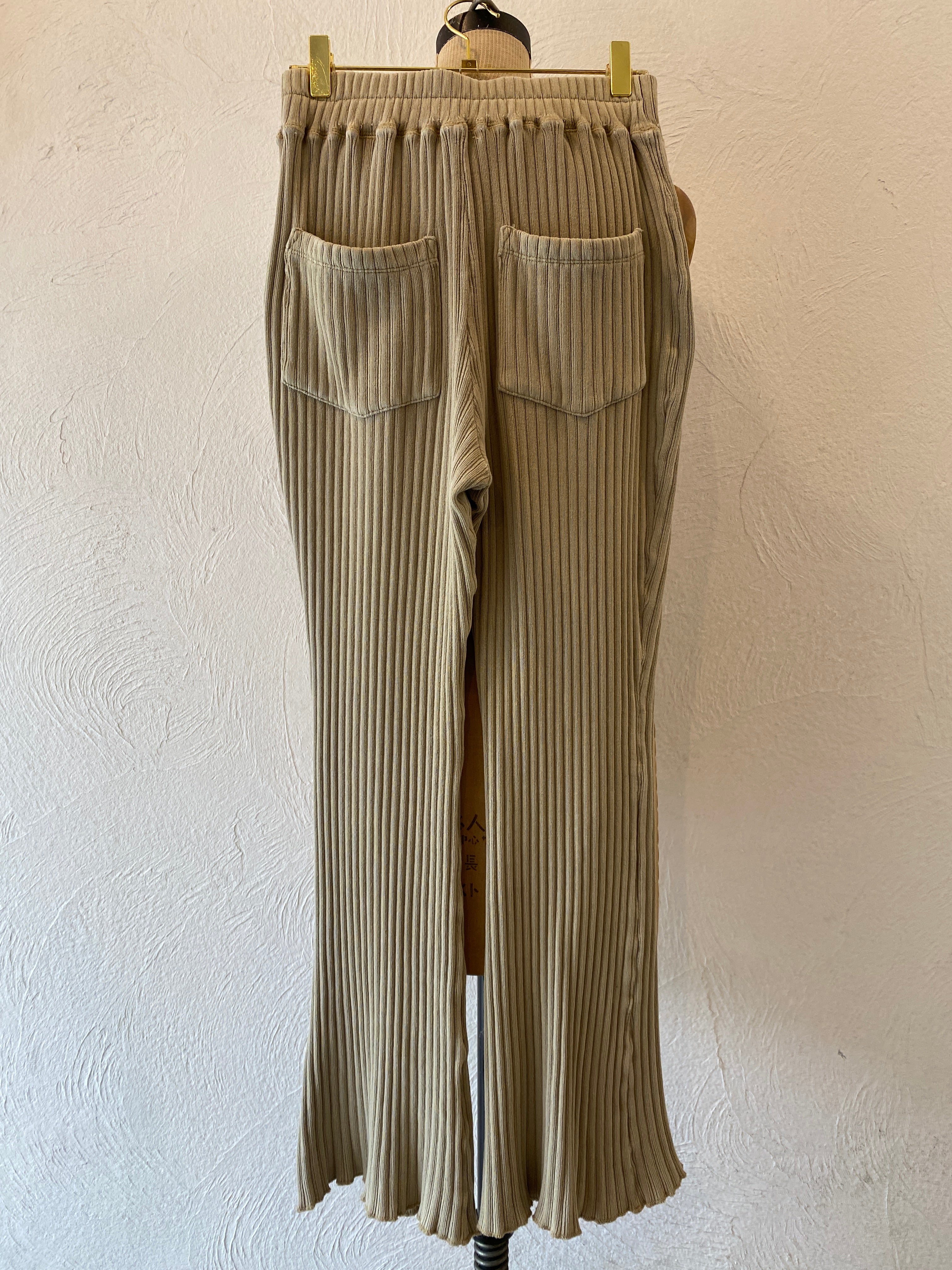 rib flare pants