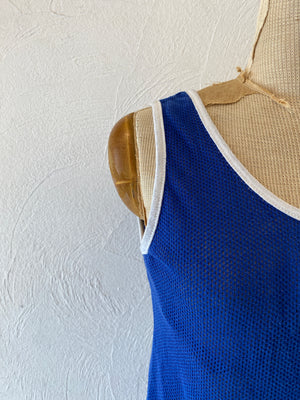 blue mesh tank