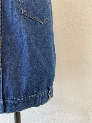 side zip denim skirt