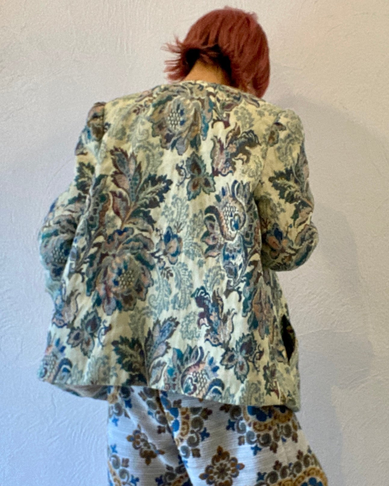 jacquard flower jacket