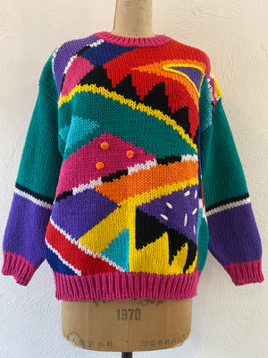 crazy pattern hand knit