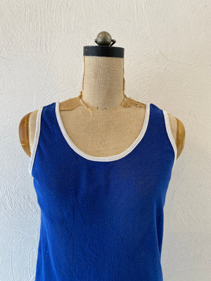 blue mesh tank
