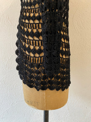 black motif cardigan