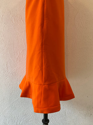 scallop orange dress