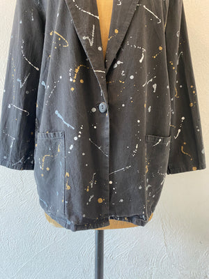 gold＆silver paint jacket