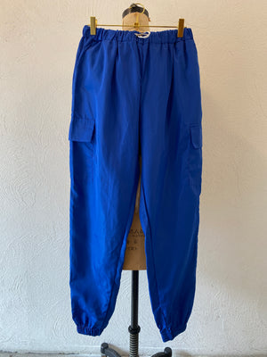 deep blue nylon pants