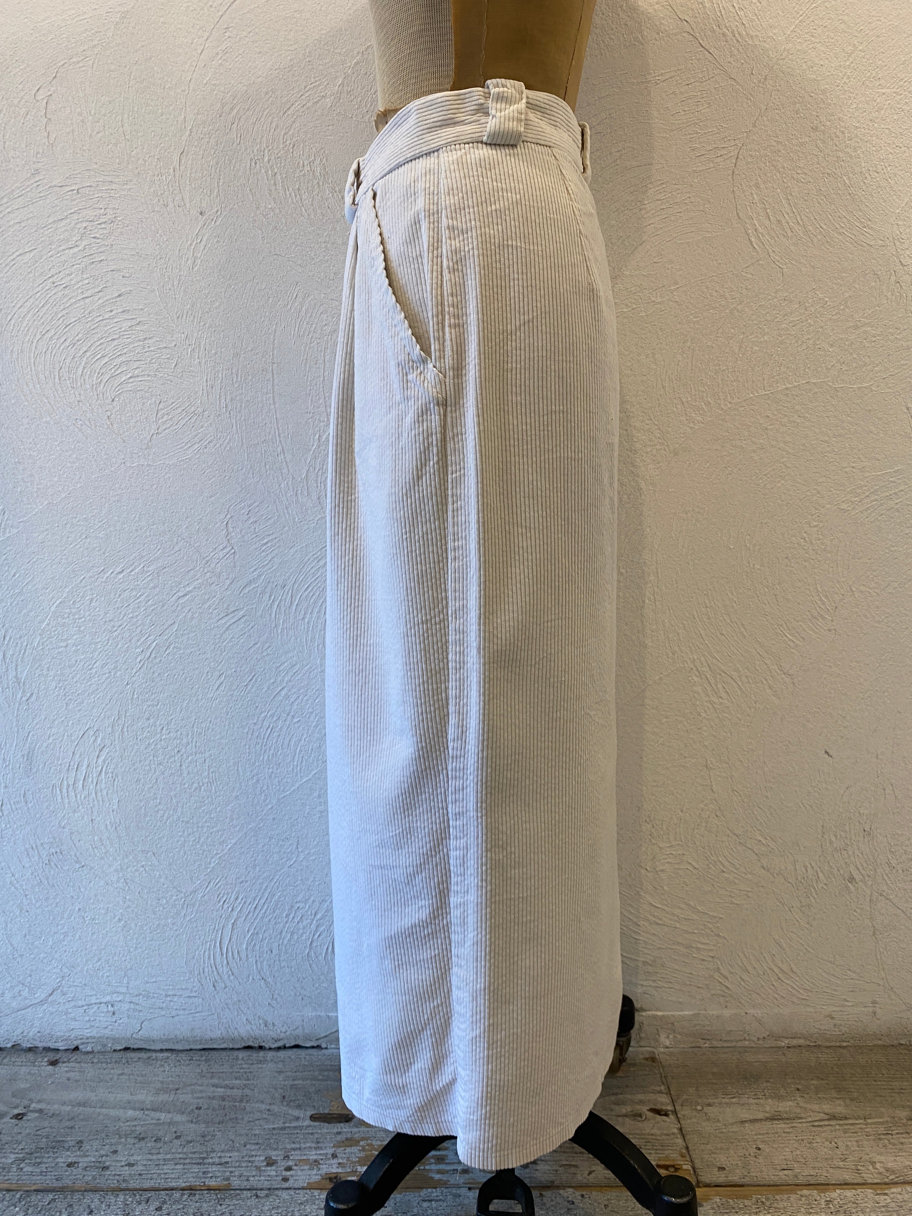 white corduroy skirt