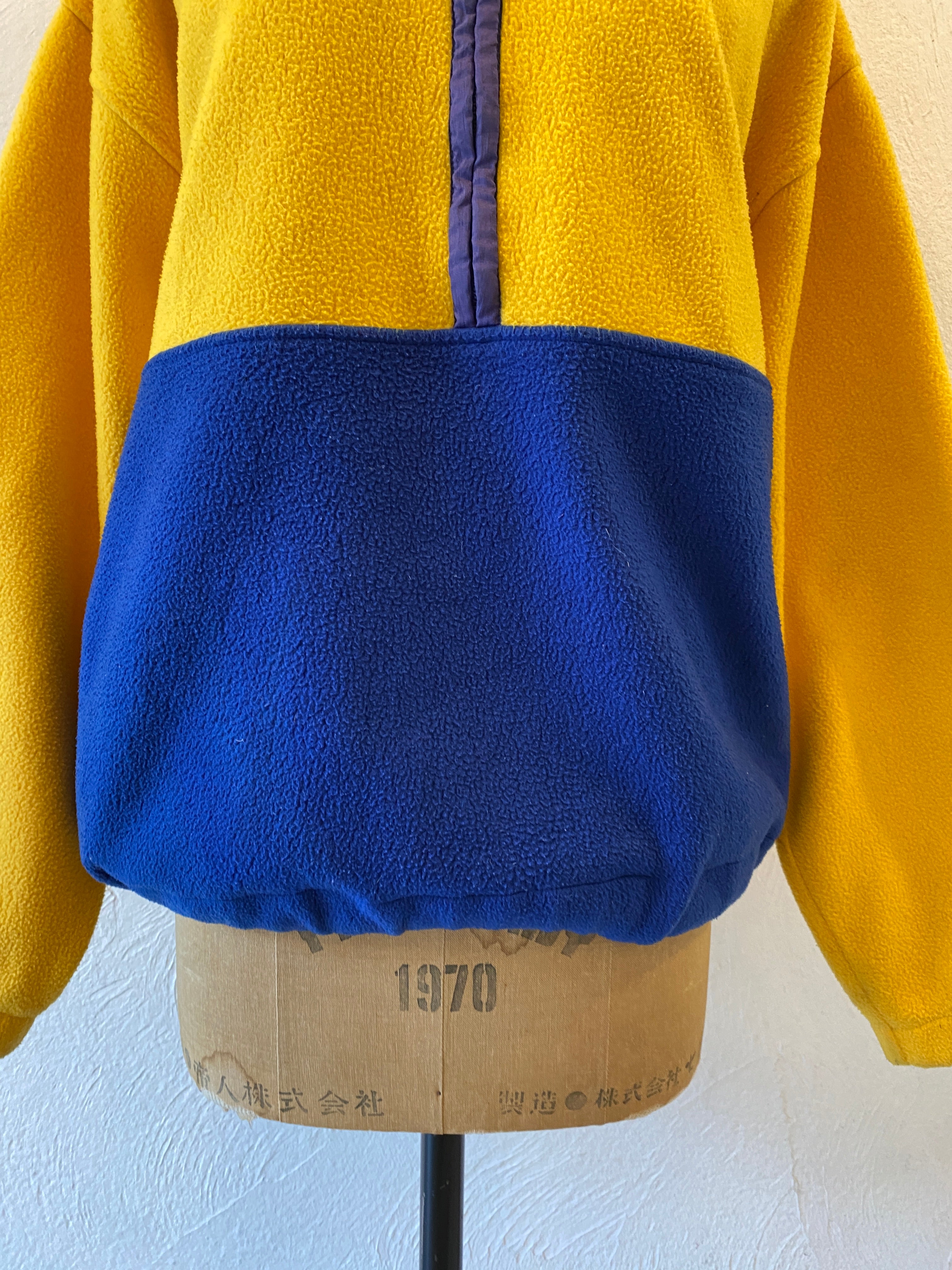 yellow fleece pullover