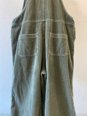 studs corduroy overall